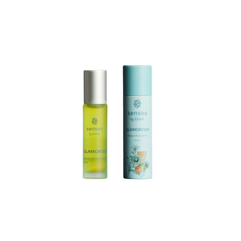 Kvitok Glamorous Roll-on parfum s vůní bergamotu, pomeranče a maliny 10ml