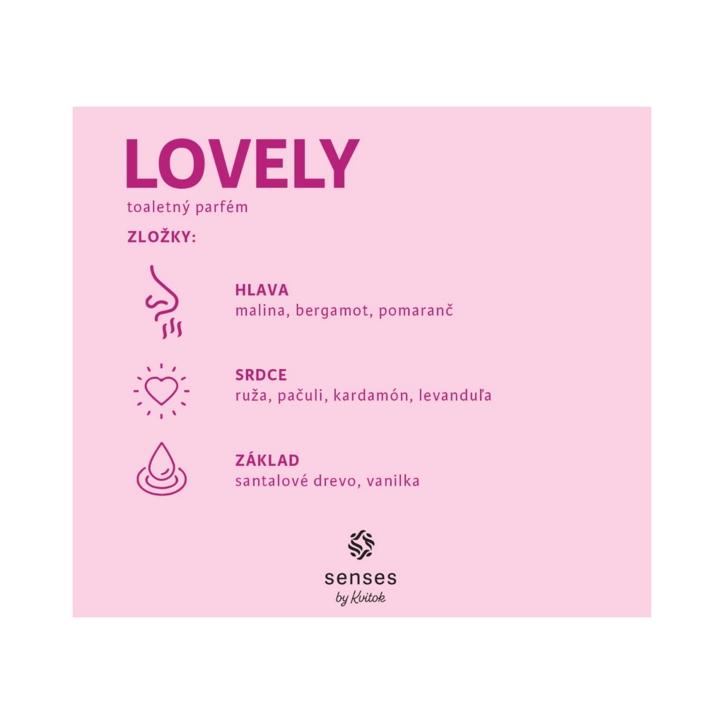 Kvitok Lovely Toaletní parfém s vůní malin, citrusů a květin 30 ml kazeta