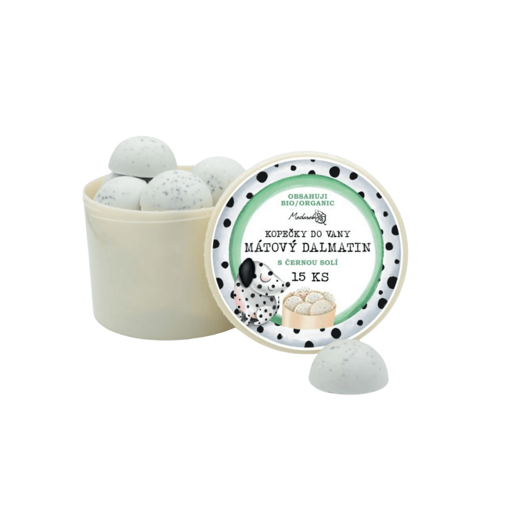 Medarek Kopečky do vany Mátový dalmatin - Přírodní koupel s černou solí