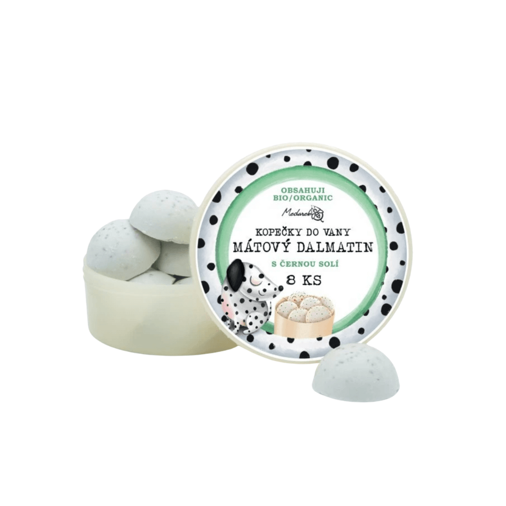 Medarek Kopečky do vany Mátový dalmatin - Přírodní koupel s černou solí