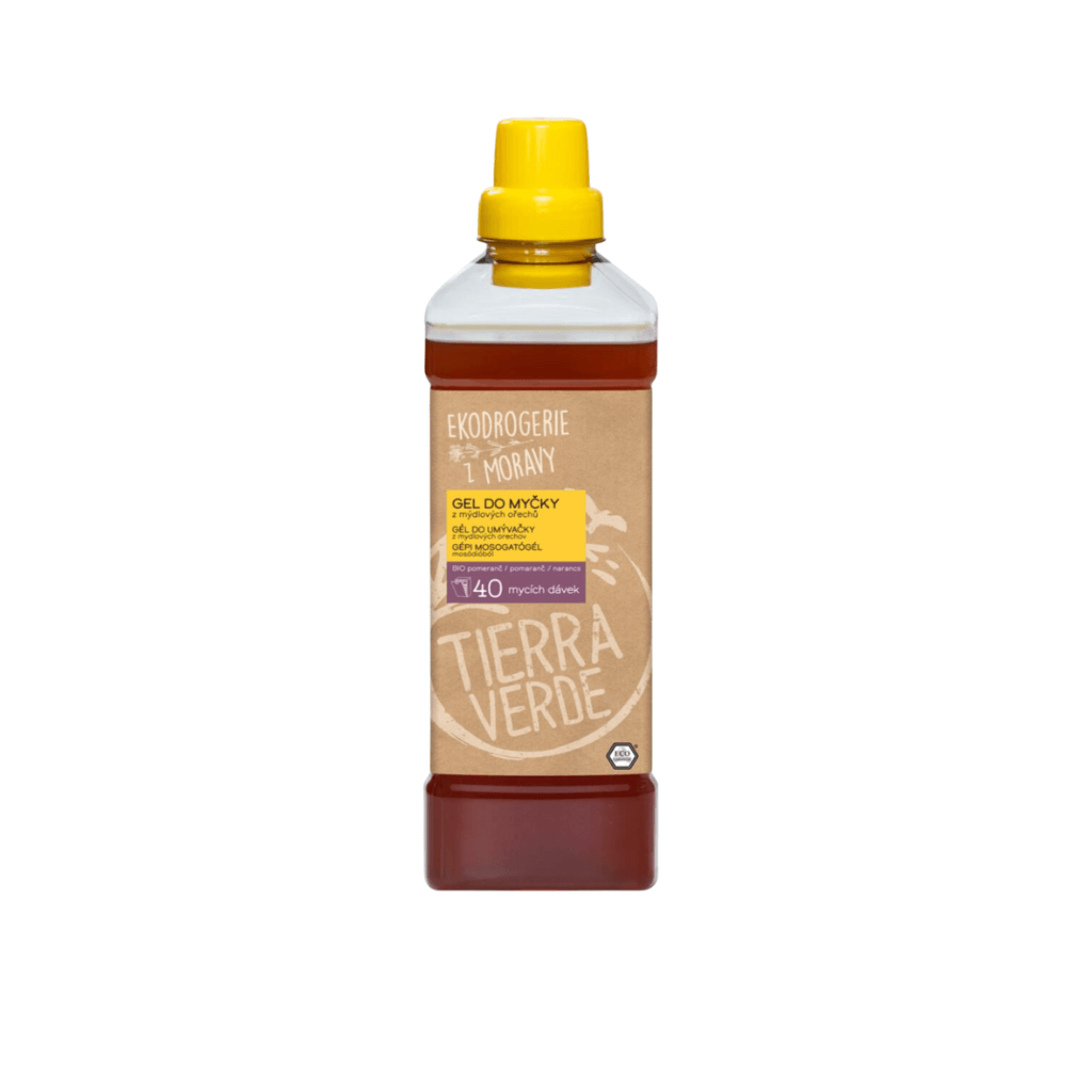 Tierra Verde Gel do myčky z mýdlových ořechů s BIO pomerančovou silicí