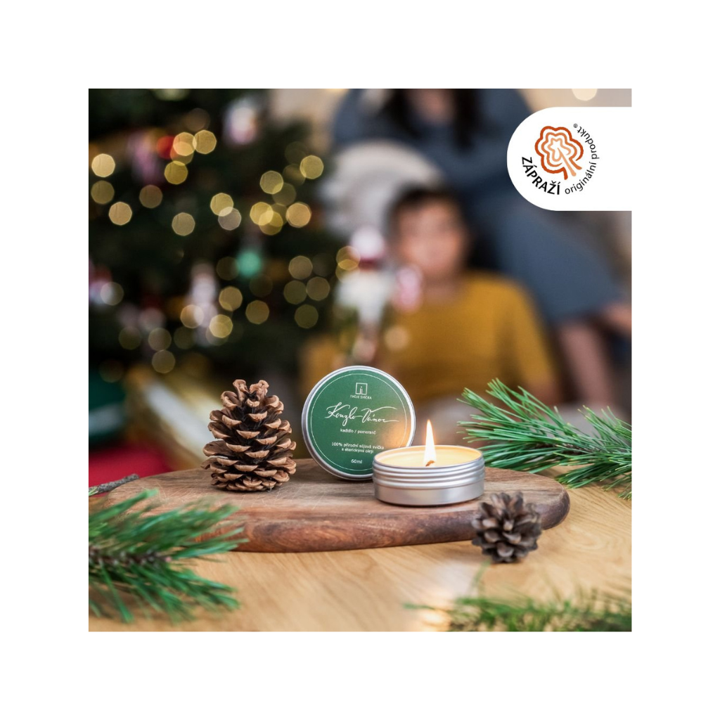 Tvoje Svíčka Poketka Kouzlo Vánoc - sojová svíčka kadidlo, pomeranč 55g