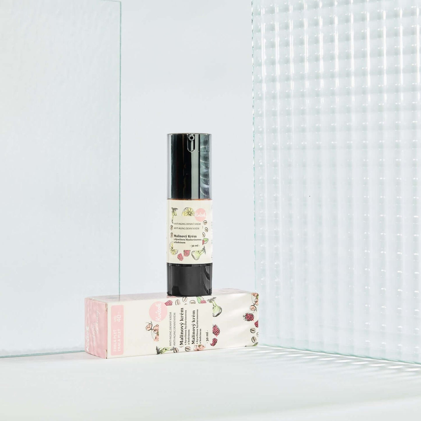 Kvitok Denní Malinový krém pro zralou pleť (40+) - EkzemFree.cz