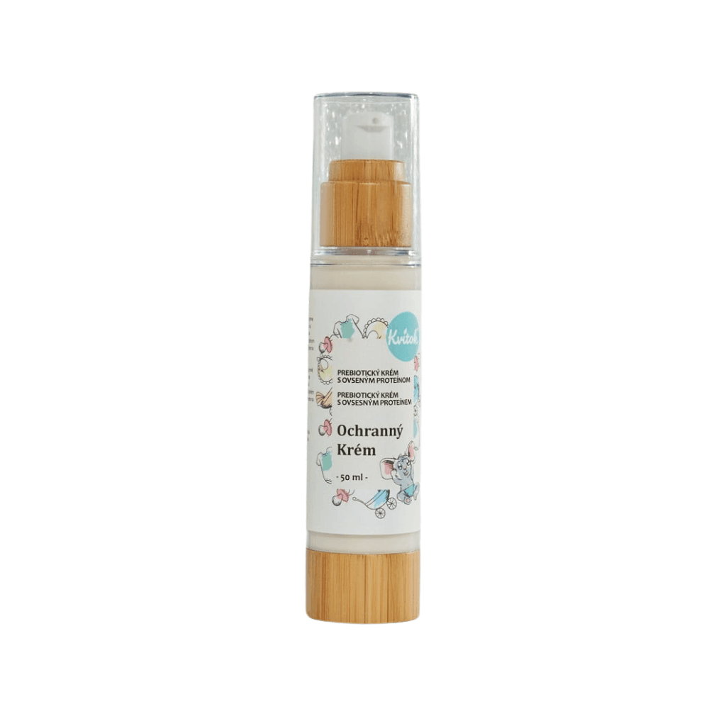 Kvitok Dětský Ochranný Prebiotický Krém 50 ml pro citlivou dětskou pokožku s přírodními složkami.