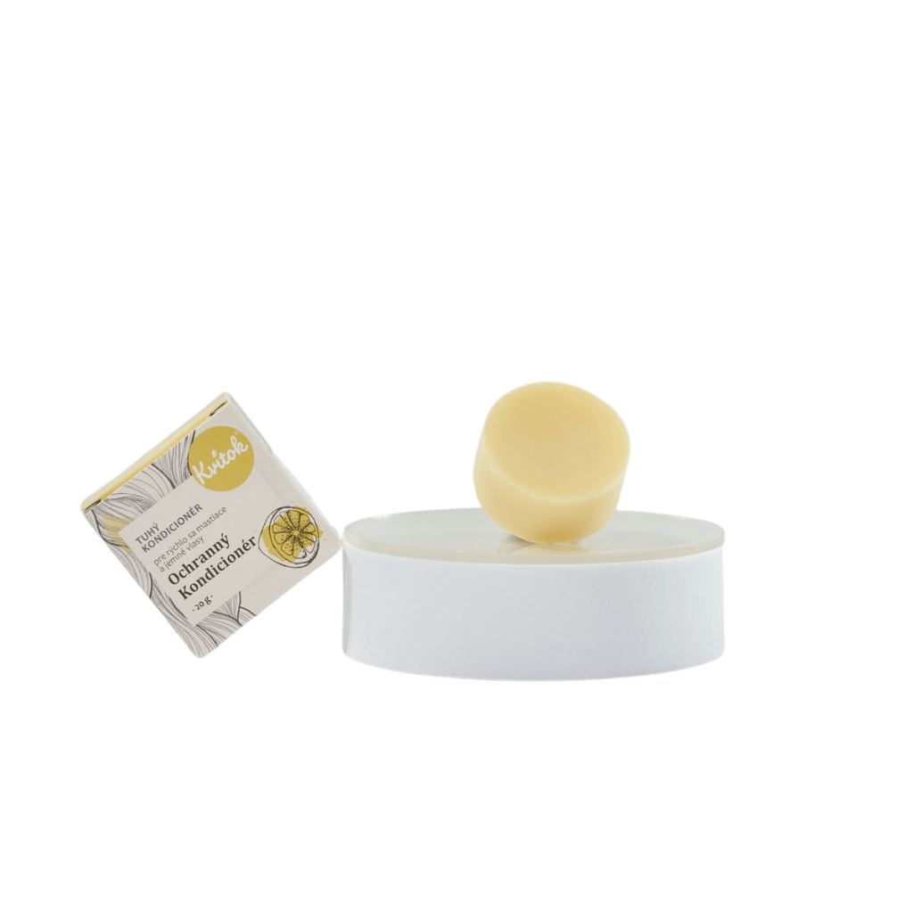 Kvitok tuhý ochranný kondicionér pro mastné vlasy, lehká péče, kakaové máslo, kokosový olej, 20 g.