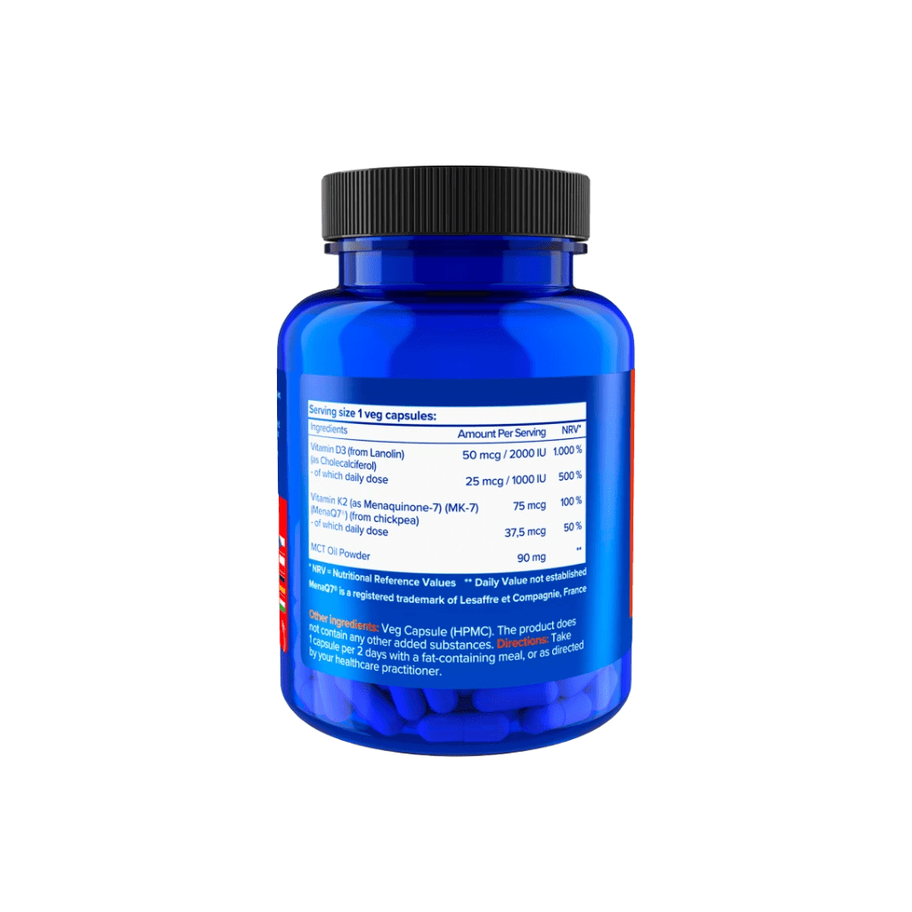 Natios Vitamin D3 & K2 (MenaQ7 MK - 7), 2000IU & 75mcg - EkzemFree.cz