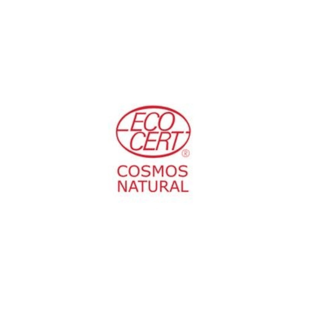 Certifikace Ecocert COSMOS Natural pro přírodní zubní pastu Jack N' Jill, zajišťující ekologické standardy.
