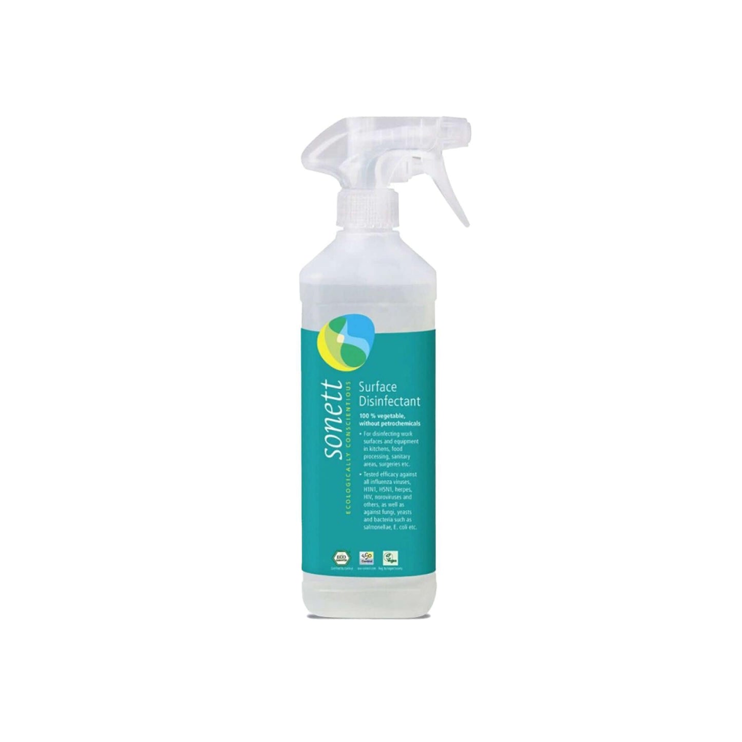 Sonett desinfekční prostředek 500 ml s účinnými esenciálními oleji, vhodný do koupelen a kuchyní pro hygienické úklid.