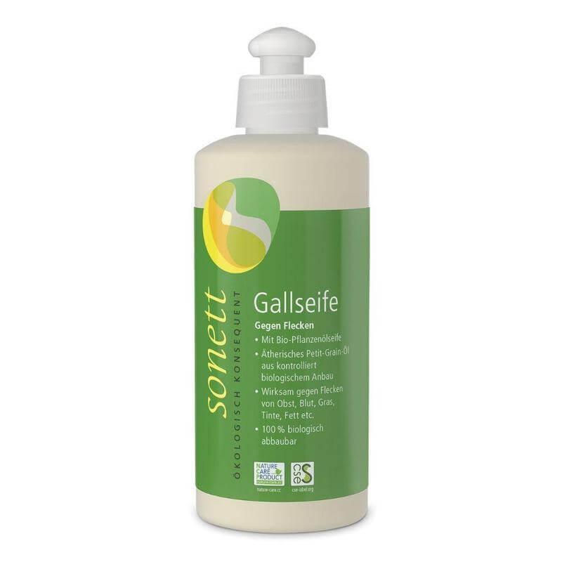Sonett tekuté žlučové mýdlo 300 ml, účinné na skvrny od ovoce, krve a tuku, ekologické a biologicky odbouratelné.