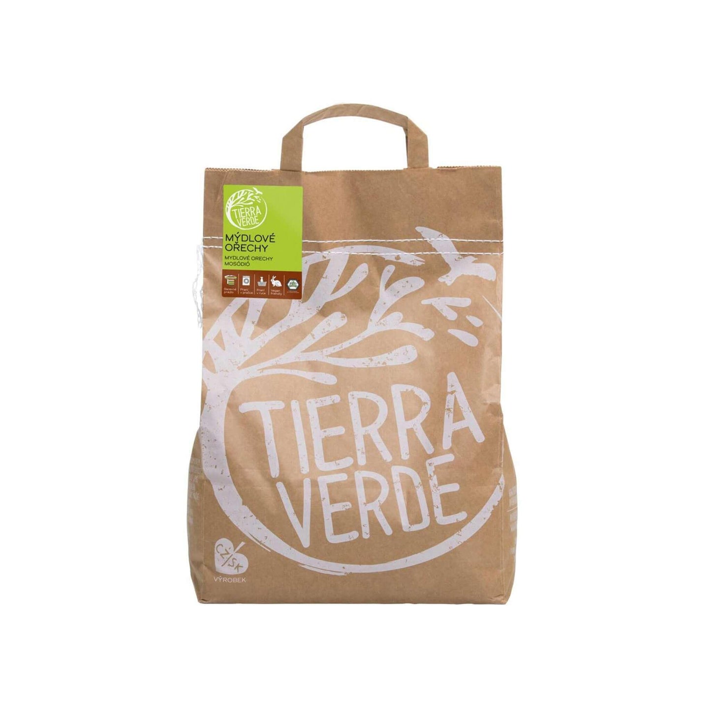 Tierra Verde mydlové ořechy na praní v ekologickém obalu, šetrné k přírodě a pokožce.