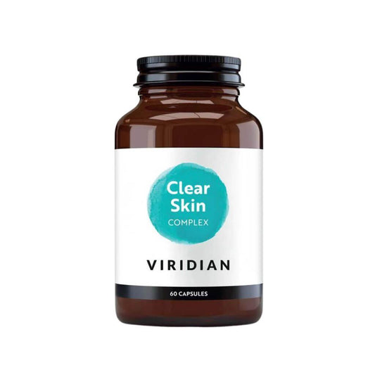 Viridian Clear Skin Complex - 60 kapslí pro zdravou pleť a podporu mikrobiomu.