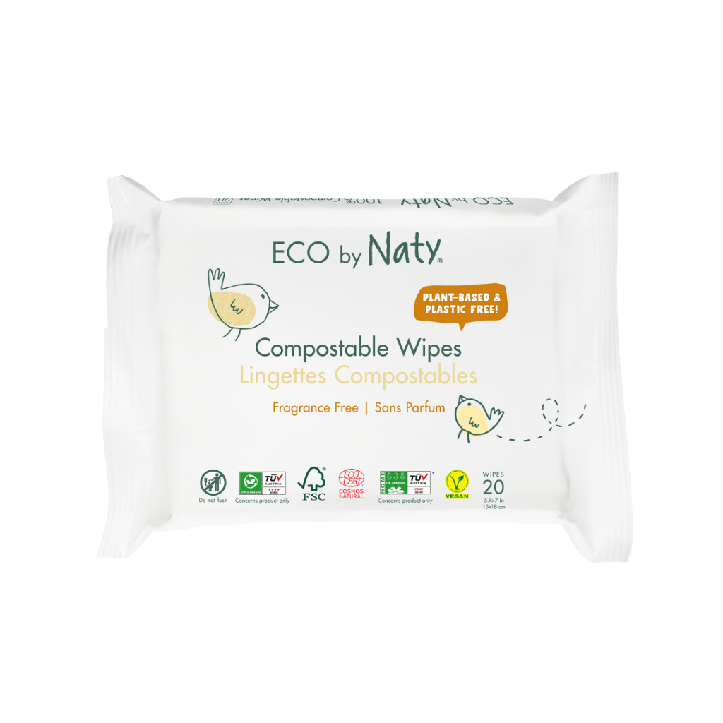 Eco by Naty vlhčené obrúsky bez vône - pre citlivú pokožku (56 ks)