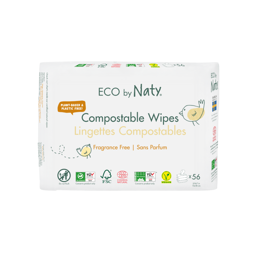 Eco by Naty vlhčené obrúsky bez vône - pre citlivú pokožku (56 ks)