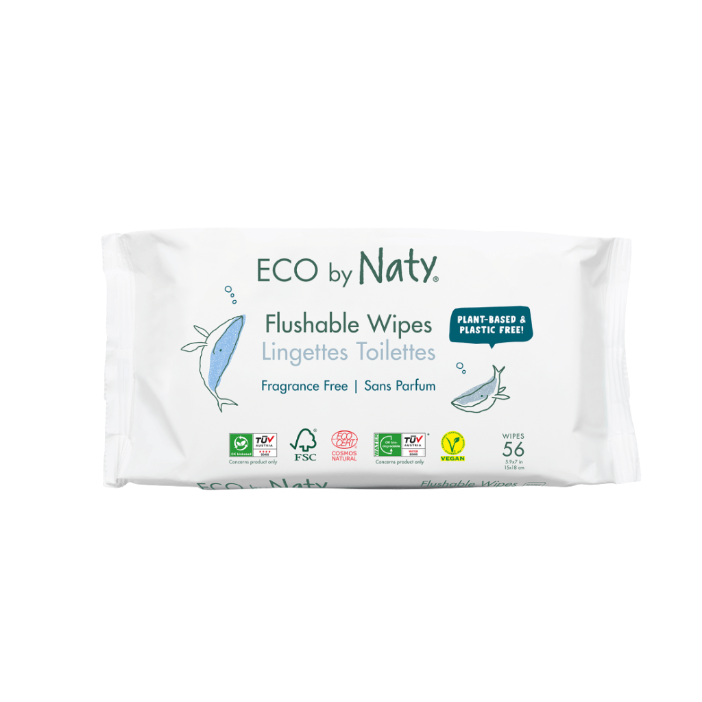 Eco by Naty vlhčené ubrousky bez vůně - splachovatelné
