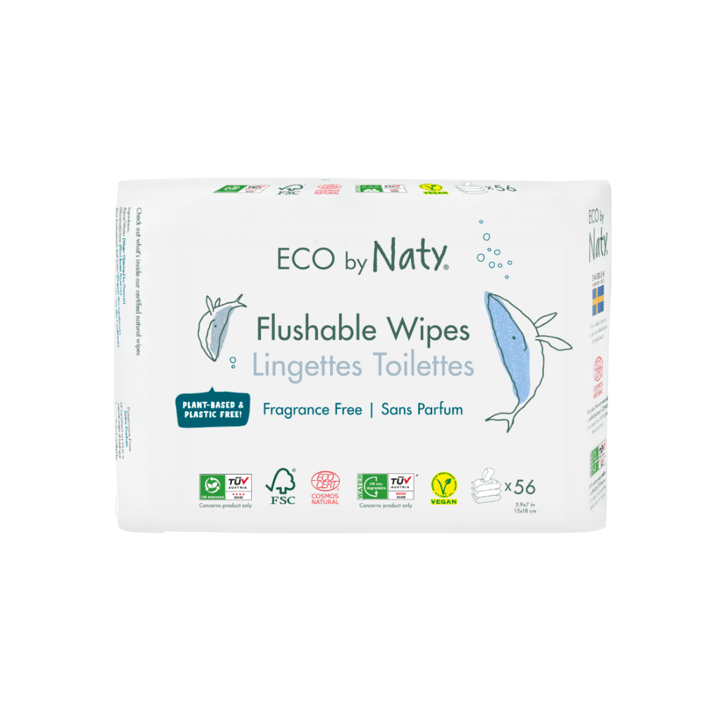 Eco by Naty vlhčené ubrousky bez vůně - splachovatelné