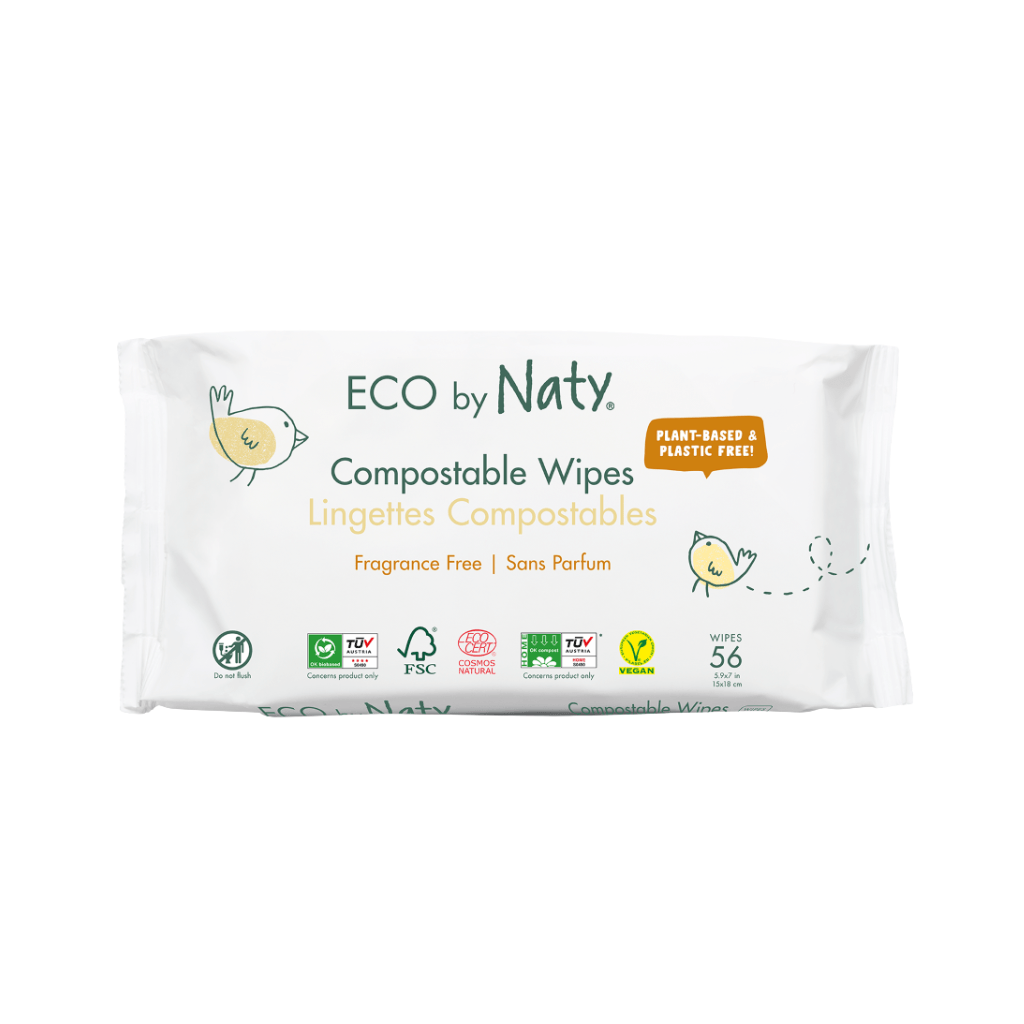 Eco by Naty vlhčené obrúsky bez vône - pre citlivú pokožku (56 ks)