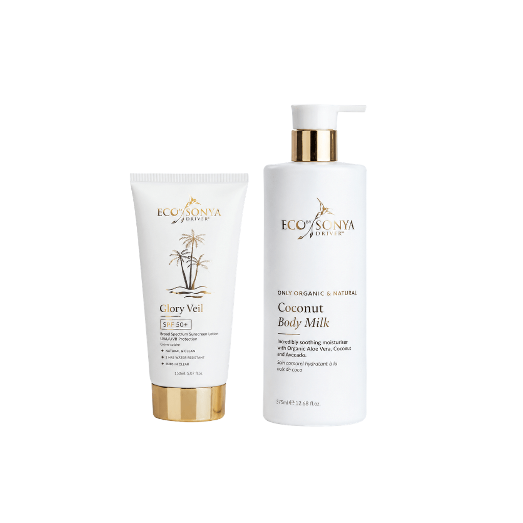 Eco by Sonya Letní duo pro citlivou pokožku: SPF 50 + hydratační tělové mléko