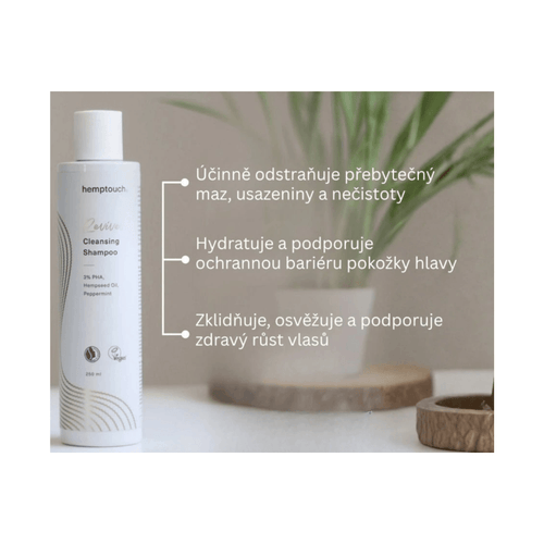 Hemptouch Revive Cleansing Shampoo konopný šampon detail balení
