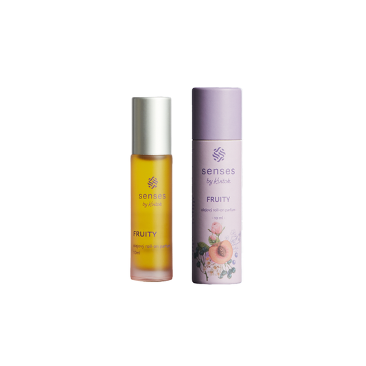 Kvitok Fruity Roll-on parfum s vůní malin, broskví a černého rybízu 10ml