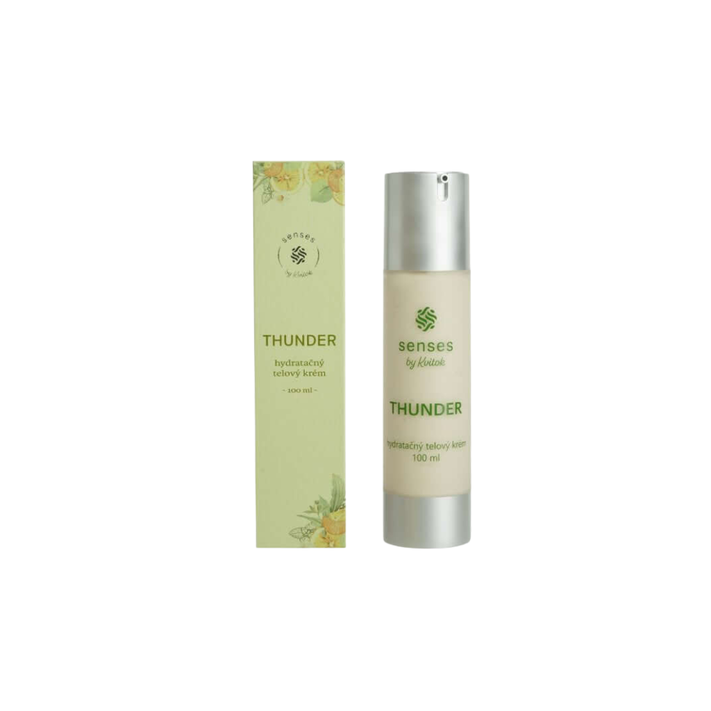 Kvitok Thunder Hydratační tělový krém s vůní santalového dřeva a pačuli 100 ml