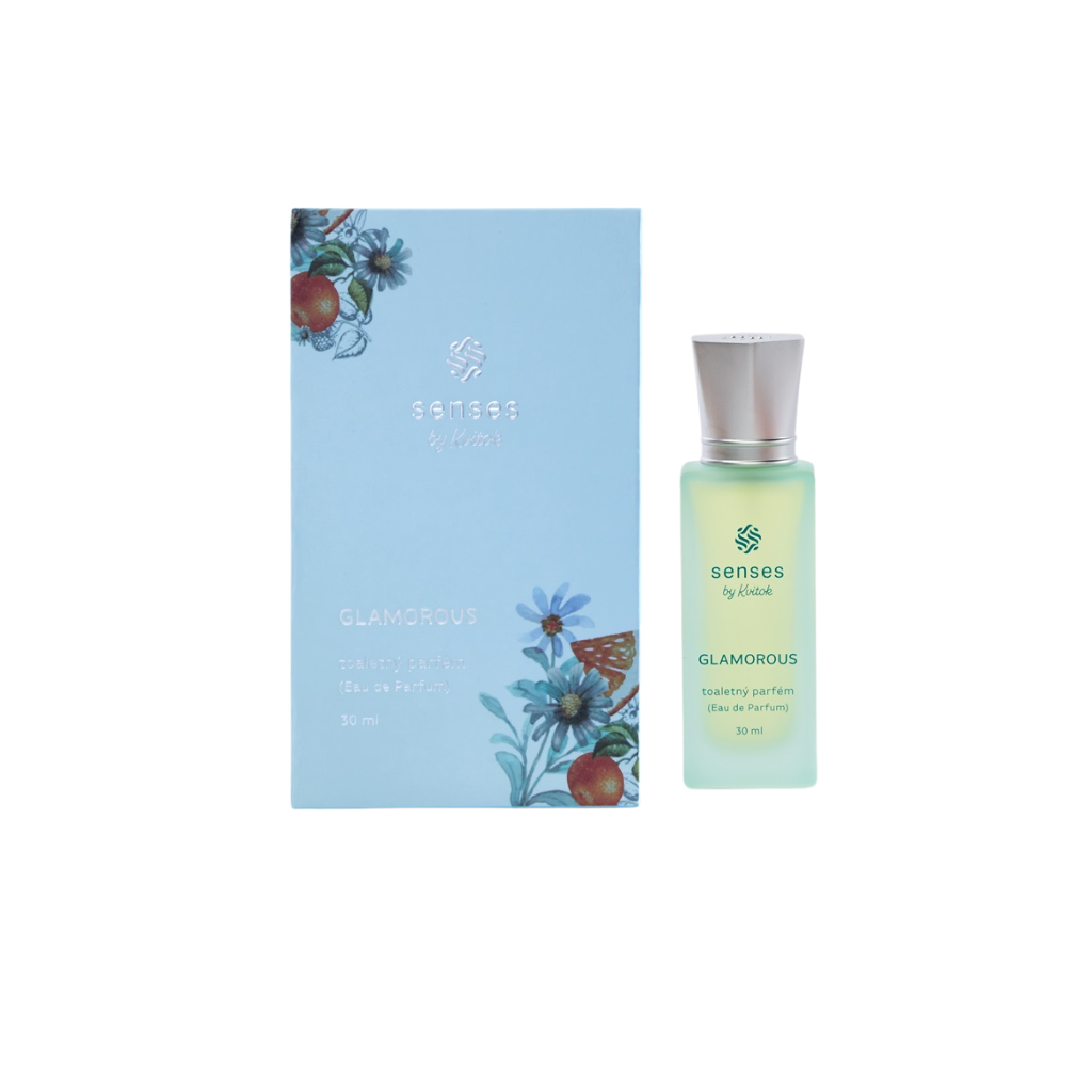Kvitok Glamorous Toaletní parfém s vůní bergamotu, pomeranče a maliny 30 ml kazeta