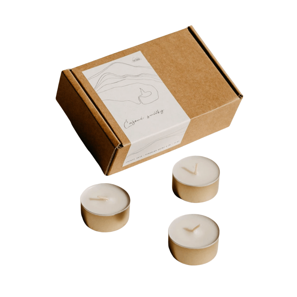 Svíčkuj Čajové svíčky ze sójového vosku 12ks bez vůně