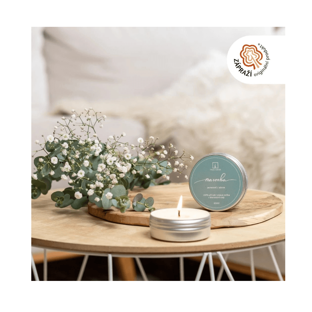 Tvoje Svíčka Sojová Svíčka Poketka Macocha 60 ml - pomeranč a zázvor