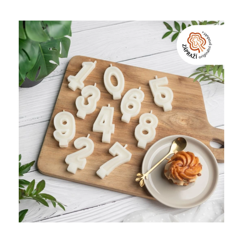 Tvoje Svíčka Číslo na dort z včelího vosku
