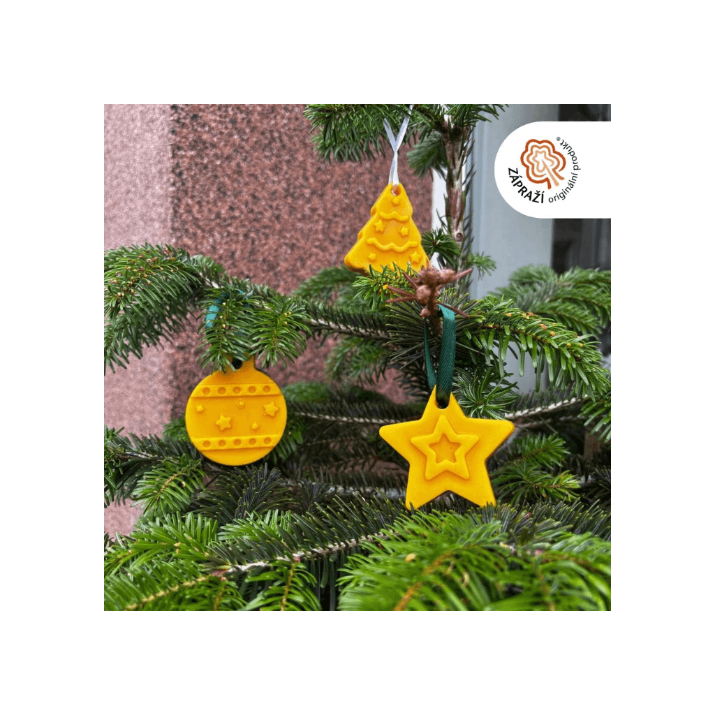 Tvoje Svíčka Včelí ozdoby na stromeček 3 ks
