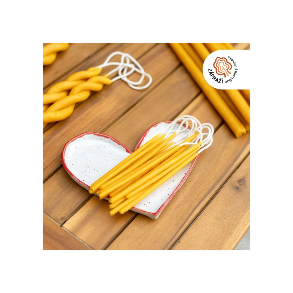 Tvoje Svíčka Dortové máčené svíčky z včelího vosku 10 ks