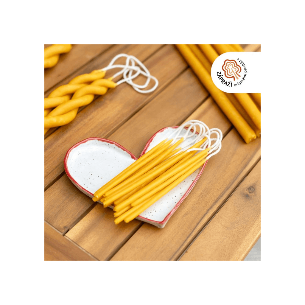 Tvoje Svíčka Dortové máčené svíčky z včelího vosku 10 ks