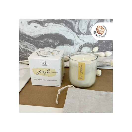 Tvoje Svíčka Sojová svíčka Sněžka (bez vůně)