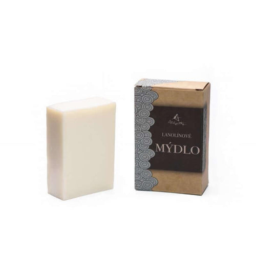 Mýdlo s lanolínem Alchymistky, jemné a bez parfemace, ideální pro citlivou pokožku, 90 g.