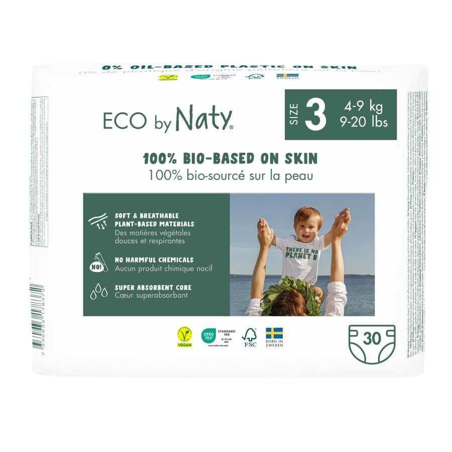 Eco by Naty plenky velikost 3, 100% bio na kůži, bez škodlivých chemikálií a z přírodních materiálů.