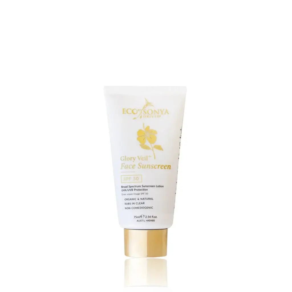 Eco by Sonya Glory Veil Face opalovací krém SPF50, přírodní ochrana pro citlivou pleť, 75 ml.