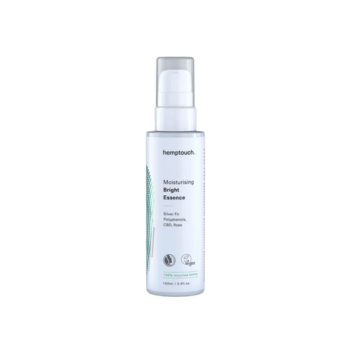 Hemptouch Moisturising Bright Essence 100 ml - lehká hydratační esence s konopným extraktem a růžovou vodou.