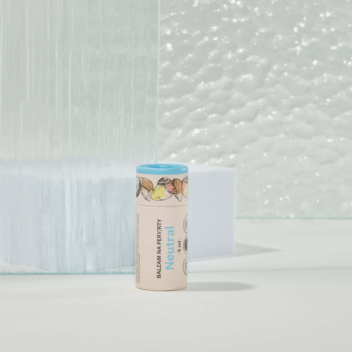 Kvitok balzám na rty Neutral 8 ml, přírodní péče pro citlivé rty, bez parfemace a dráždivých látek.