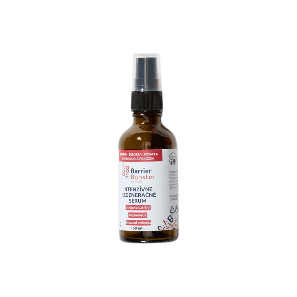 Kvitok BB Barrier Booster, regenerační celotělové sérum 50 ml pro citlivou a poškozenou pokožku s přírodními složkami.