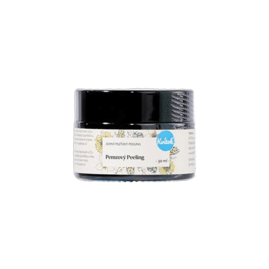 Kvitok Jemný Pleťový Pemzový Peeling 30 ml pro citlivou pleť, jemně exfoliuje a čistí póry.
