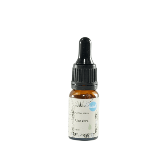 Kvitok pleťové sérum Aloe Vera 10 ml pro hydrataci a zklidnění citlivé pleti bez syntetických látek.