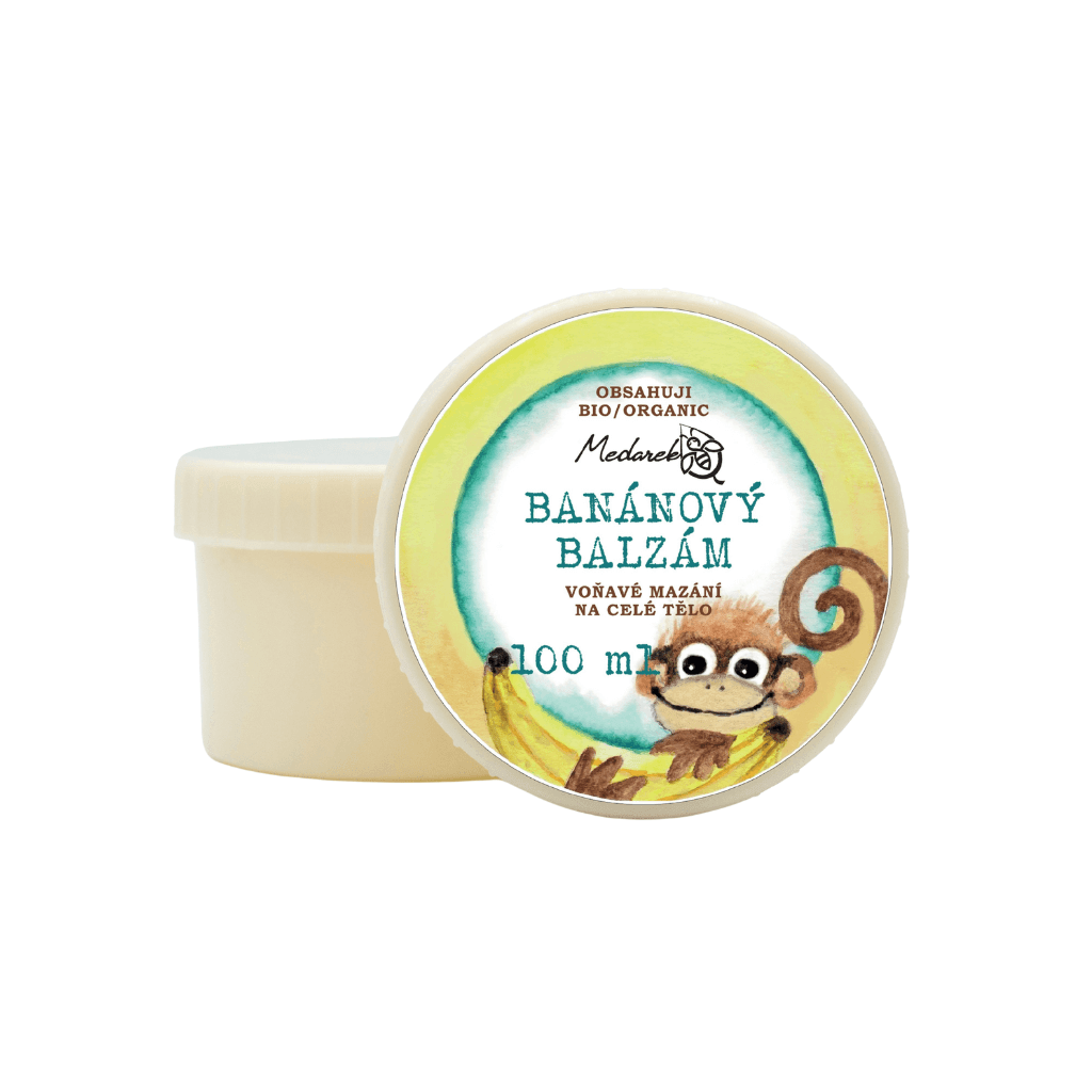 Medarek Banánový balzám 100 ml - přírodní voňavé mazání na celé tělo s bio certifikací