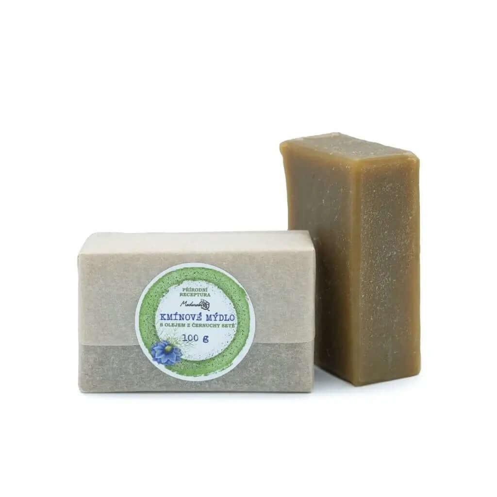 Přírodní kmínové mýdlo Medarek pro děti, 100 g, hypoalergenní a vhodné pro citlivou pokožku.