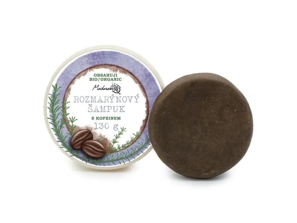 Medarek rozmarýnový šampuk s kofeinem, přírodní péče o vlasy pro zdravý růst a vyživené konečky.