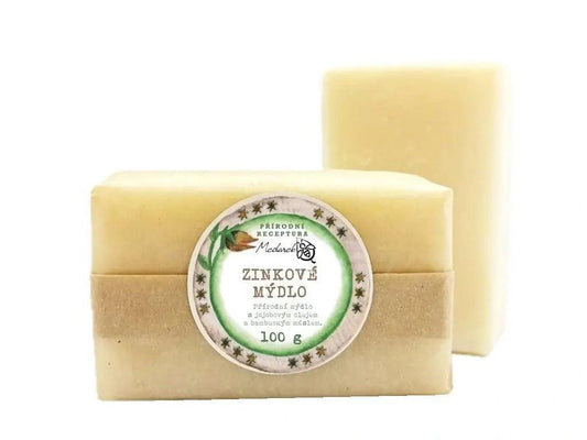 Medarek Zinkové mýdlo pro děti, bez přidané vůně, péče o citlivou pokožku, 100g balení.