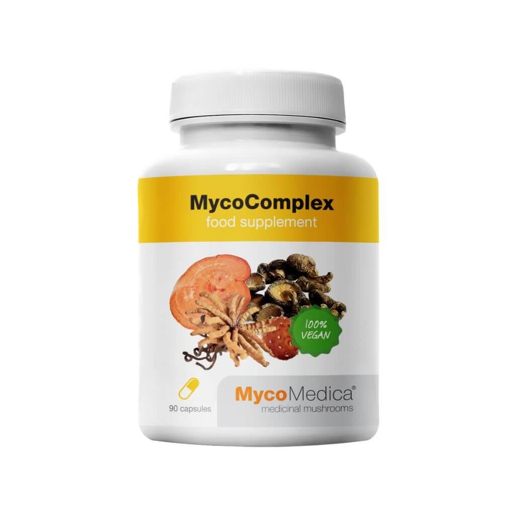 MycoMedica MycoComplex, 100% vegan doplněk stravy s vitálními houbami pro imunitu, 90 kapslí.