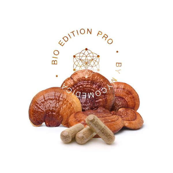 MycoMedica Reishi PRO tablety s vitální houbou Reishi, BIO kvalita, extrakce beta glukanů pro zdraví.
