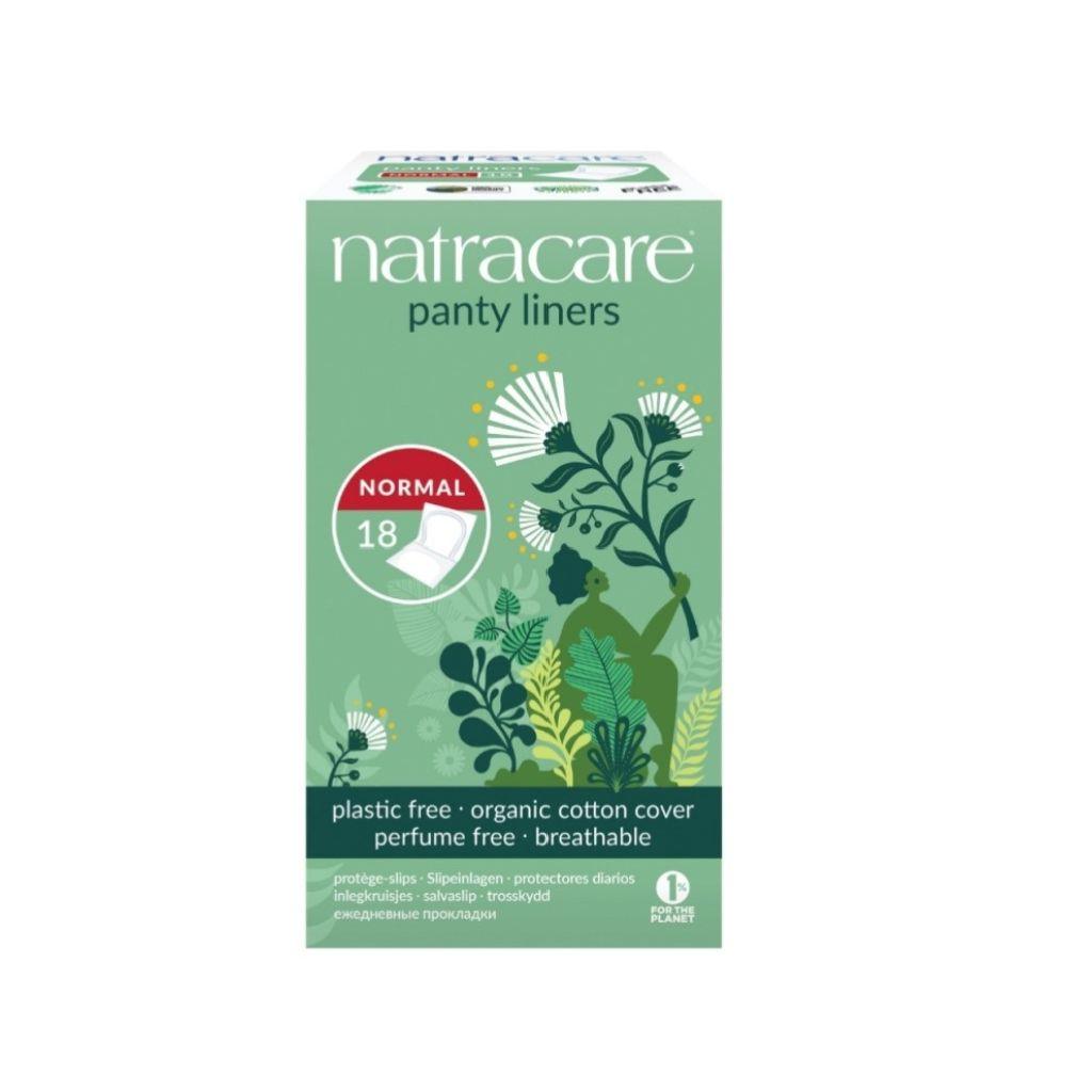 Natracare Slipové vložky z bio bavlny, balení 18 ks, plastově a parfémově bez, šetrné k pokožce.