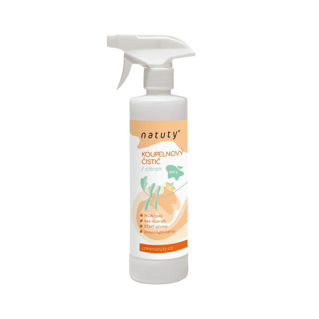 Natuty koupelnový čistič citrón 500 ml – účinný a ekologický pomocník pro úklid koupelny.