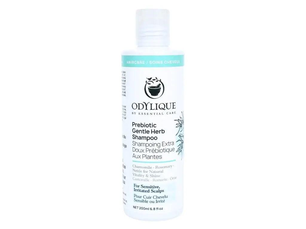 Odylique Gentle Herb Prebiotický šampon pro citlivou pokožku hlavy, bez sulfátů a umělých konzervantů, 200 ml.