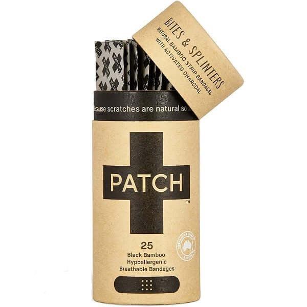 Přírodní černé bambusové náplasti Patch s aktivním uhlím, hypoalergenní a pro citlivou pokožku.